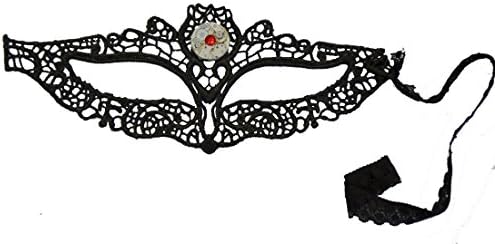 Black Lace Steampunk Owl Mask. Hand Made in Cornwall, UK