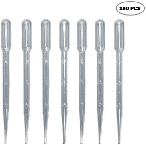 3ML Plastic Transfer Pipettes Dropper - Qntry Disposable Essential Oils Pipettes for Makeup Tool Lab Experiment Supplies