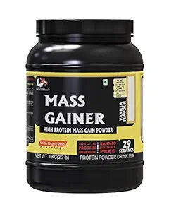 Advance MuscleMass Mass Gainer Whey Protein Supplement Powder - Vanilla (1 Kg / 2. 2 Lb 29 Servings)