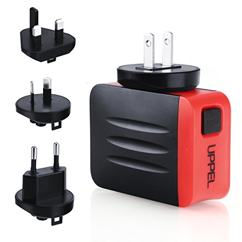 Milool 4.8A 4 USB port universellen-Adapter mit getrennt Reise Adapter aus 150 Ländern weltweit US UK EU AU Universal fusionierten Sicherheit AC-in einem Ladegerät(Rot) - 6