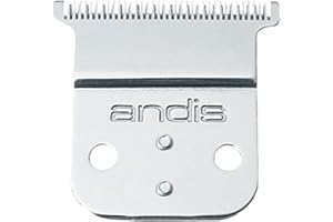 Andis 32225 Lama a T di Ricambio a Denti Profondi in Acciaio Inossidabile al Carbonio, per Modello D-8, Tagliabordi a filo e Senza Fili Slim-Line Pro-Li, Lama a Distanza Zero, Argento