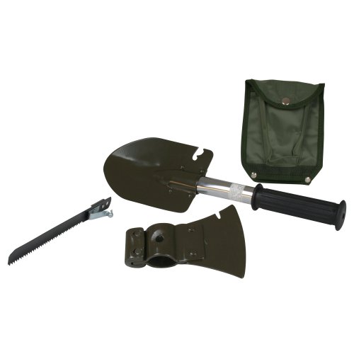 10T Mini-Toolkit – 5-in-1 Werkzeug-Set in Tasche Klappspaten Säge Hammer Beil Öffner - 5