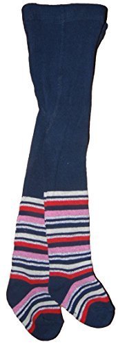 Baby Tights Plain Knitted Cotton Rich Newborn 0-6m 6-12m 1-2 years 7 Plain Colours and 5 Patterns styles, Grey Glitter Stripe, 12 - 18 Months