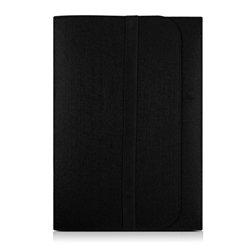 kwmobile Laptoptasche Filz Sleeve für 15″ 15,6″ Laptop / Ultrabook – Notebook Tasche Schutzhülle Laptop Case Hülle in Schwarz mit Innentaschen Innenmaße: ca. 41,5 x 31 cm - 5