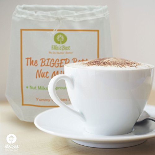 Ellie’s Best Nussmilch-Beutel In Profi-Qualität-Handelsüblich – Wiederverwendbarer Mandelmilch-Beutel Und Allzweckfilter – Feinmaschiges Nylon-Käsetuch Und Kaffeefilter Zur Kaltzubereitung - 3