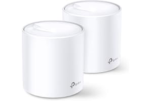 TP-Link Deco WiFi 6 Mesh AX 5400Mbps Deco X60(2-Pack) V3.2, Système WiFi 6 pour Toute la Maison, Couverture de 490㎡, Installation Facile, Contrôle Parental, Compatible avec Toutes Les Box Fibre