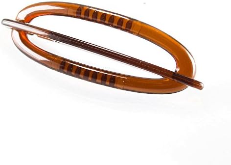 Welovebeads, dragonfly hair clip, oval shape, 6x2cm in Havana, made in Germany