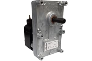XODO STORE Motor de engranaje de 2 rpm, diámetro del eje: 9,5 mm, para estufas de pellets y estufas de pellet.