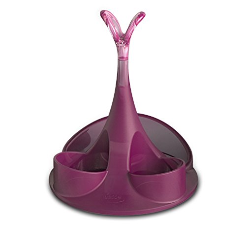 BIESSE CASA USA e Getta in Vetro e Porta tovaglioli, Polipropilene/San, Viola, 30 x 20 x 24.5 cm