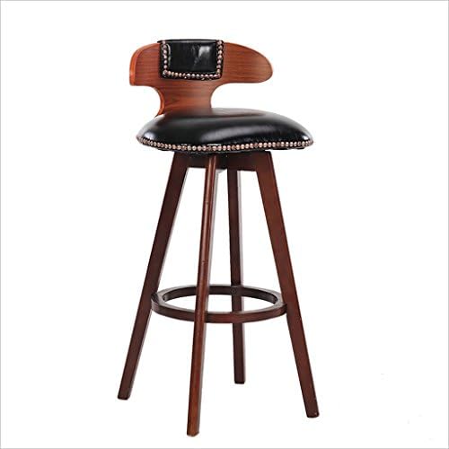 barstools Modern Style Bar Stools Counter Chair ,comfortable backrest Modern style wooden rotation counter stools, removable bar chairs,Size: 42 * 80cm wooden bar stools
