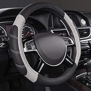 Frixen Car Steering Wheel Cover Soft Leather Grip Steering Wheel Non-Slip Cover Universal Fit for Truck, SUV, Cars