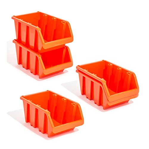 10 Stapelboxen IN BOX System orange Sichtlagerkiste Lagerbox Sichtlagerbehälter Größe 6 - 4