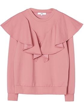 FIND Damen Sweatshirt mit Rüschen-Layer