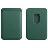 Deri Kartlık C&uuml;zdan - iPhone 17/16/15/14/13/12/11 Serisi Pro, Pro Max ve Plus i&ccedil;in G&uuml;&ccedil;l&uuml; Manyetik Telefon Arkası Kart Tutucu 