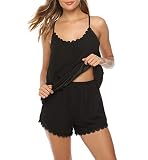 【Tamaño de pijama】Los pijamas tirantes para mujer están disponibles en 5 tamaños: S-XXL, que pueden seleccionarse de acuerdo con el tamaño de su cuerpo.