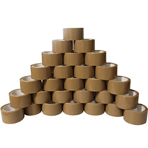 36 ROLLEN KLEBEBAND;PACKBAND;PAKETBAND;BRAUN;OVP;LEISE 66 METER 50 MM BREIT