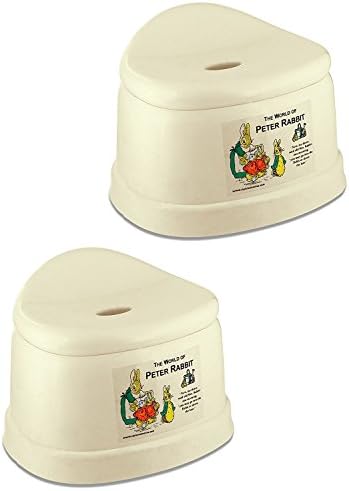GRAZIA Bathroom Plastic Stool - Peter Rabbit (Set of 2) Ivory