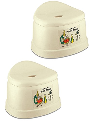 GRAZIA Bathroom Plastic Stool - Peter Rabbit (Set of 2) Ivory