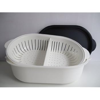 Tupperware Super Servierstar 2,5L - Küchenhelfer Mit Sieb, Grün-weiß, Vielseitig Einsetzbar