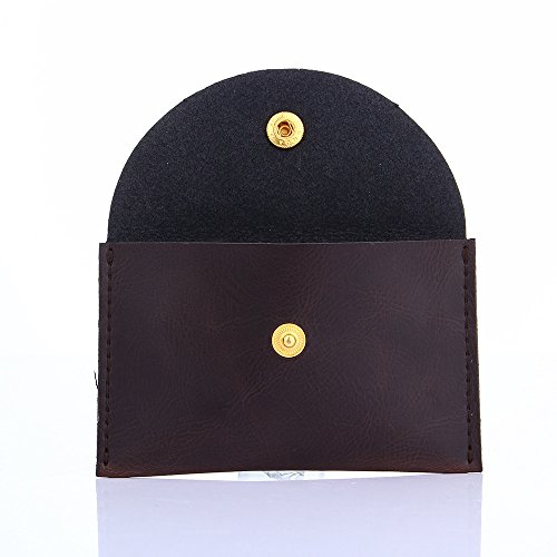 Kingko Gift For Fidget Hand Spinner Triangle Finger Toy Focus ADHD Autism Rectangle Special Leather Bag Carry Case Packet(Only Case Bag) (Coffee)