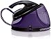 Philips GC8650/80 PerfectCare Aqua Silence Steam Generator Iron with OptimalTemp - 330 g Silent Steam Boost, 2.5 L, 2400 W, Black/Purple