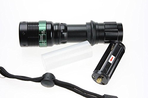 400 Lumen Zoomable CREE XM-L Q5 LED Taschenlampe Zoom Lamp Light – 3 Modus Einstellbare Helligkeit Wasserdichte Design Taschenlampe Beleuchtung für Wandern, Camping & Outdoor Aktivitäten (Schwarz) - 5