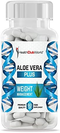 HealthClubWorld ALOE VERA PLUS Colon Cleanse - Digestive Health & Detox - Weight Management 1000mg 60 Capsules
