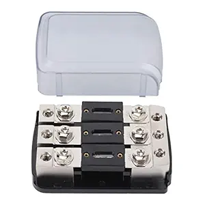 Fuse Holder, 3 Ways Fuse Distribution Block Professional Practical for Audio System for Yacht for Car for Boats