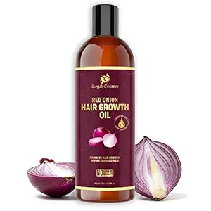 REGAL ESSENCE Red Onion Hair Oil For Hair Growth & Controls Hair Fall - No Mineral Oil, Silicones & Synthetic Fragrance - 200ml (Pack of 1)