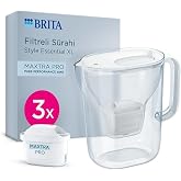 BRITA Style Essential XL 3 x MAXTRA PRO Pure Performance Filtreli Su Arıtma S&uuml;rahisi &ndash; Beyaz (3,6L)