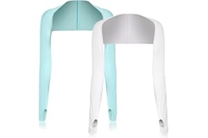 GVEYIQK UV-Schutz Bolero, Damen Sonnenschutz Schal, Kühlschal Armmanschettes, Kühlschal Armmanschetten mit Fingerlöchern, Fingerlose Handschuhe Ärmel