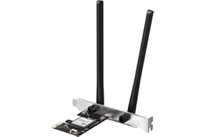 MERCUSYS MA80XE TP-Link WiFi 6 Carte WiFi PCIe AX3000Mbps, Bluetooth 5.3, Bi-Bande (5GHz/2.4GHz), Chipset Intel Wi-FI 6E, WPA3, MU-MIMO, OFDMA, Carte WiFi PC Fixe, Windows 11/10