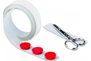 ‎HF HAJO - FIX MAGNET- | KLEBE- | SCHNEIDEPRODUKTE Selbstklebendes Metallband weiß – magnethaftend, ideal als Haftgrund für Magnete, Wandaufkleber, leicht zuschneidbar