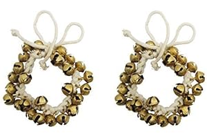 Whitewhale Handmade Indian Classical Ghungroo Dance Accessories Bharatnatyam, Kuchipudi, Odissi Ghungru For Dancer's Feet (25 bells + 25 bells)