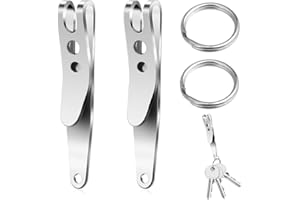 WANGENPING 2 sztuki klipsów do paska, uniwersalny klips taktyczny, stalowy uchwyt na klucze