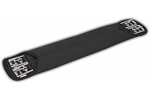 Amka Sangle ventrale de selle Courte En néoprène Sangle de dressage Noir