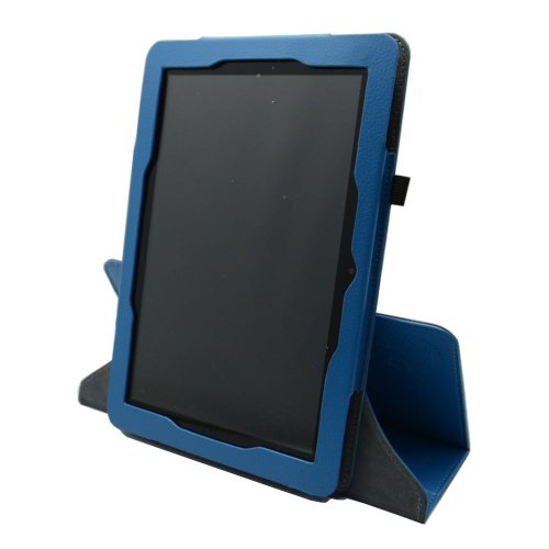 Coodio® Medion LifeTab E10312/E10311/E10310 Tablet 360 Grad Drehbar Lederhülle Tasche Cover Mit Ständer Gebaut in Handgriff – Farbe Blau - 4