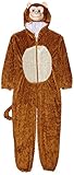 Smiffys Kinder Unisex Affen Kostüm, Jumpsuit mit Kapuze, Größe: M, 30011