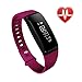 Produktbild EletecPro V07 Fitness Tracker Schrittzähler Sport Wasserdichte Smart Watch Herzfrequenz Monitor Wristband Bluetooth 4.0 Wireless Armband Touch Screen Activity Tracker für iPhone Android und andere Smartphones.