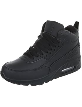 Sneakers High Damenschuhe High-Top Sneakers Schnürsenkel Ital-Design Freizeitschuhe