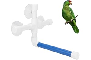 YYRL Perroquet Douche Perche Ventouse Tuyau en Plastique Animal Oiseau Perroquet Jouet Debout Support Plate-Forme Douche Perche Bain d'approvisionnement