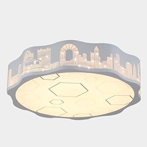 Modern simplicity LED acrylic shade high permeability of the patchwork circular iron remote control lamps bedroom living room roof top restaurant lighting / 43cm 54cm-43cm ) ( Color : promise cover strips