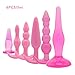Produktbild Raycity 6 Paket Anal Butt Plugs-Anal Trainer Spielzeug für Prostate Massager Sex Spiele für Mann Weibliche (Rosa)