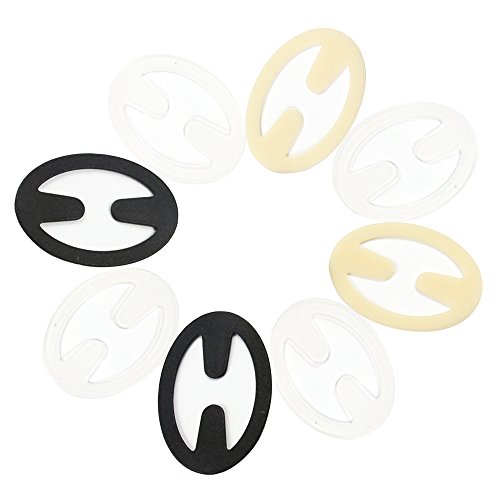 Nestling® Pack of 8 Women's Smart Perfect Bra Strap Away Hide Racer Back Clips Round Shape, Multi Colors
