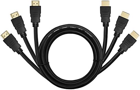 Crypto HDMI 3-Pack Cable v2.0 1,8m M / M gold-plated 4K, 3D capable, HDCP, Ethernet, audio, Perfect for a dvbt2 receiver, 4K TV 4K Blu-ray player, game consoles, color black