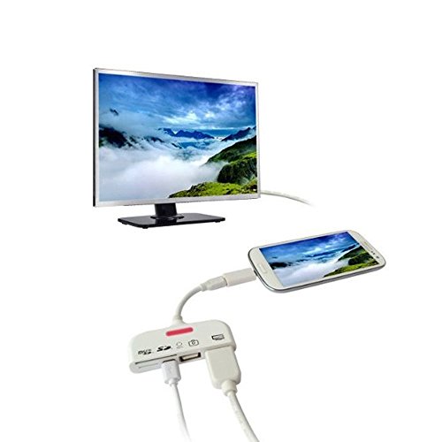 arlymama 5-in-1 Micro USB MHL zu HDMI Kabel mit OTG Kamera Connection Kit/11 Pin Micro USB Adapter für Samsung Galaxy S2 S3 S4 i9500 Galaxy Note, Note II (Micro 5-Pin auf SD Karte Slot/TF-Karte Slot/Micro-USB 2.0/HDMI) – Schwarz - 5