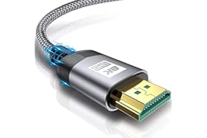 AviBrex 8K HDMI 2.1 Kabel 4M, Ultra HD 48Gbps Ethernet High Speed 8K@60Hz, 4K@120Hz,HDCP 2.2 & 2.3, UHD HDR 10+, Dolby Vision, 3D, VRR, Kompatibel mit PS5/4/3,8K Gaming, TV, Blu-ray-Player, Projektor