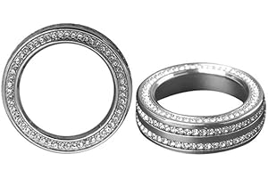 ‎VDARK Mercedes-Zubehör Benz Teile Verkleidung Klimaanlage Steuerschalter Knopf Regler Kappen Abdeckung Abziehbilder Innenblenden Dekorationen C KLASSE GLA AMG W204 W246 C117 X156 Bling Crystal (Silber)