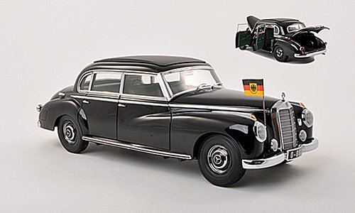 Preisvergleich Produktbild Mercedes 300 (W186) Staatslimousine Adenauer, schwarz , Modellauto, Fertigmodell, Norev 1:18