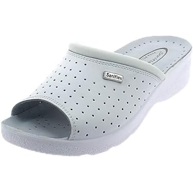 Saniflex 89851-10 Medizinische Clogs Damen - Echtleder Hausschuhe Made In Italy